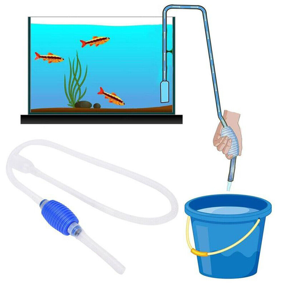 Manual Fish Tank Water Changer Cleaning Gravel Fecal Aquarium Siphon Pipe