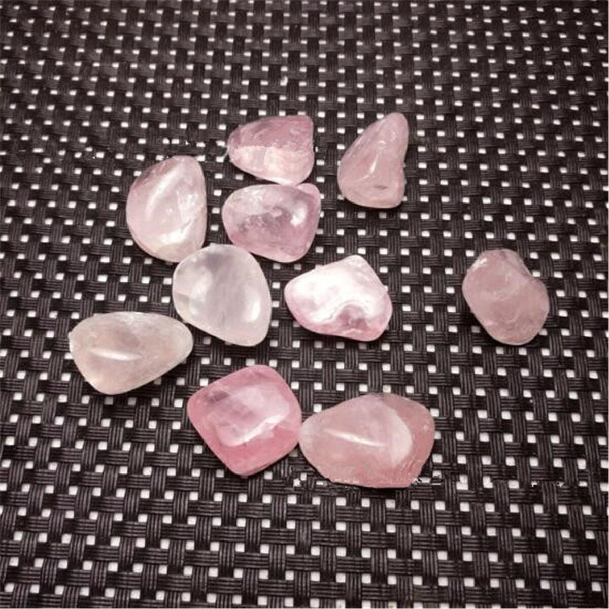 10X Pink Rose Quartz Crystal Tumble Stone Polished Healing Specimen Rock 18mm