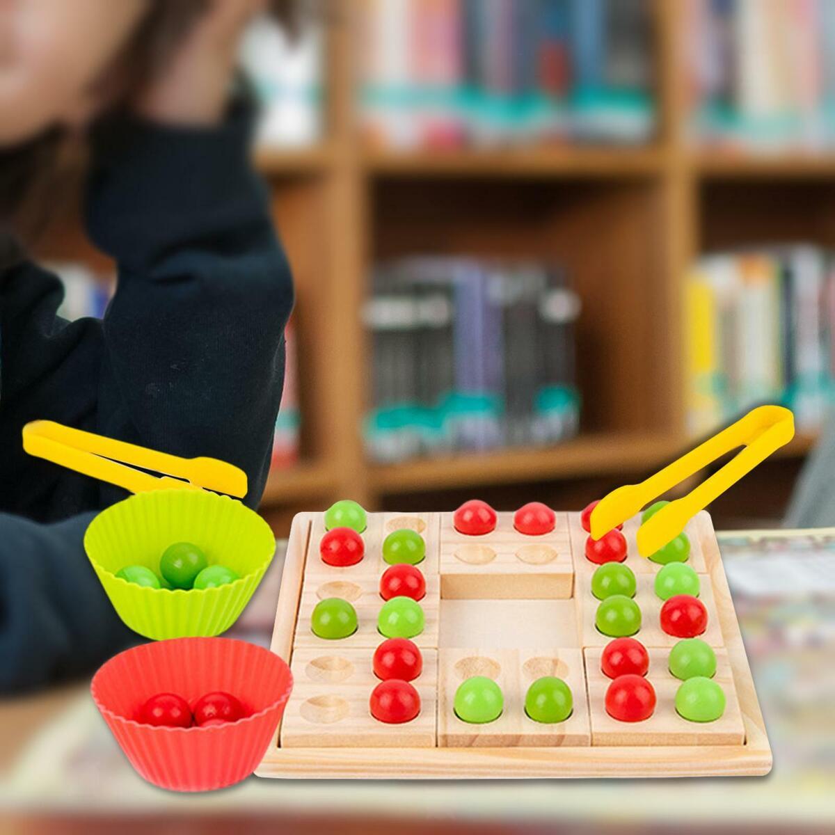 Bead Game Peg Board  Game for  Age Over 3 Birthday Gifts