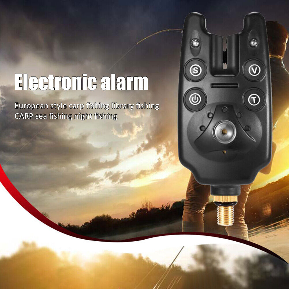 Electronic Fishing Bite Alarm LED Light Indicator Carp Fishing Warning Tool