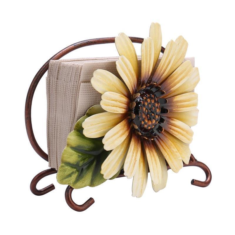Daisy Tissue Holder Creative Wrought Iron Napkin Holder Modern Art Ornament