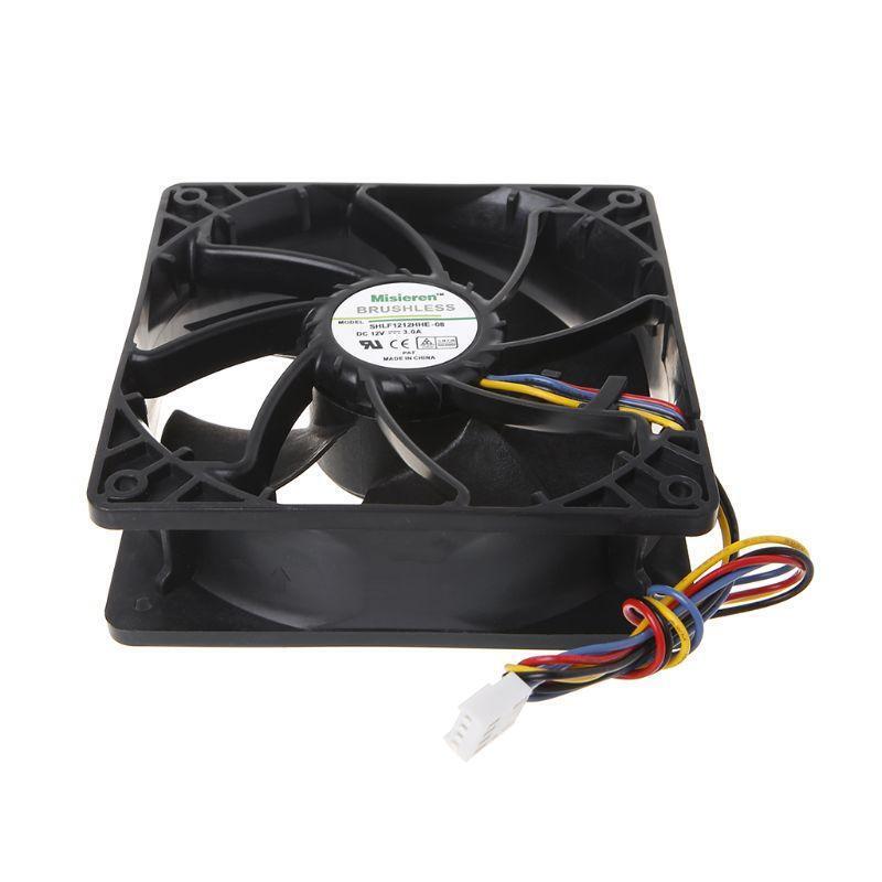 Miner Cooling Fan 12038 12V 3A Dual Ball Bearing Brushless 4-Wire PWM Air Cooler