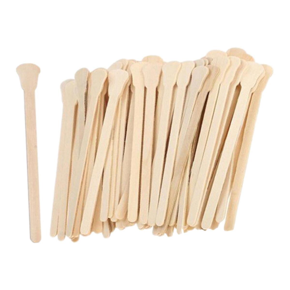 100Pcs Wooden Wax Sticks Multifunctional Wax Bean Accessories for Home Use