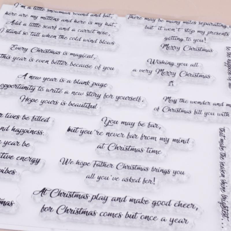 Christmas Wishes Silicone Clear Seal Stamp DIY Scrapbooking Embossing Photo Card