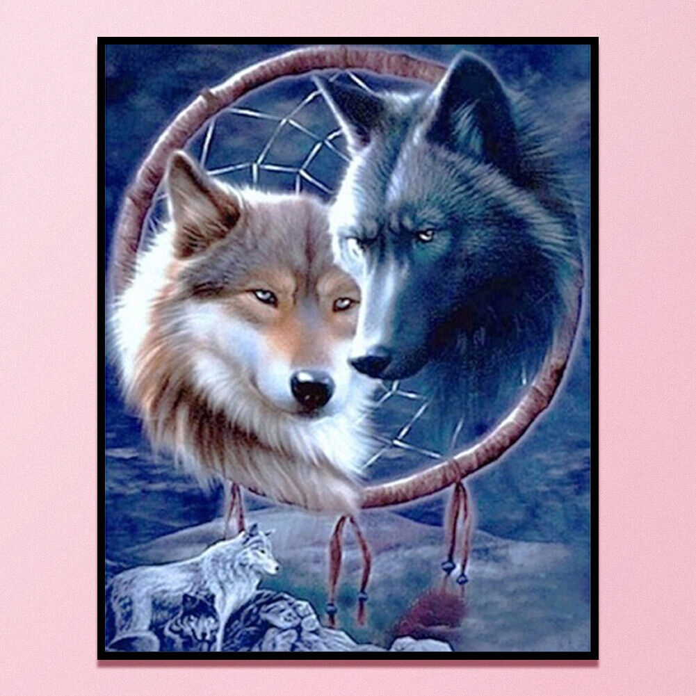 Full Embroidery Wolf Printed Cross Stitch 11CT 3 Strand Cotton Kit for Home