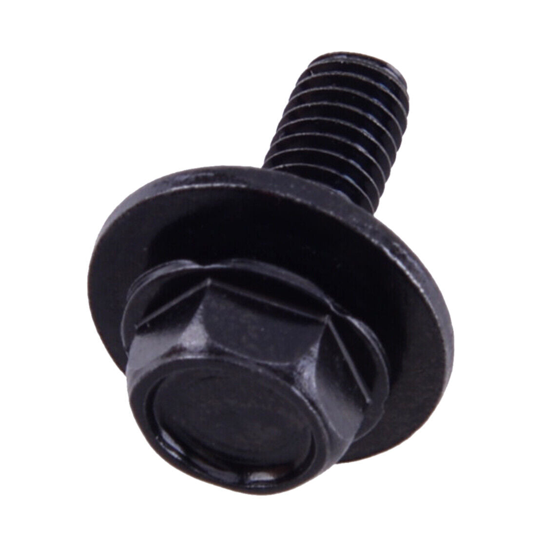 20x Car Black Body Bolts Screws- M6-1.0 x 16mm Long- 17mm Washer- 10mm Hex-