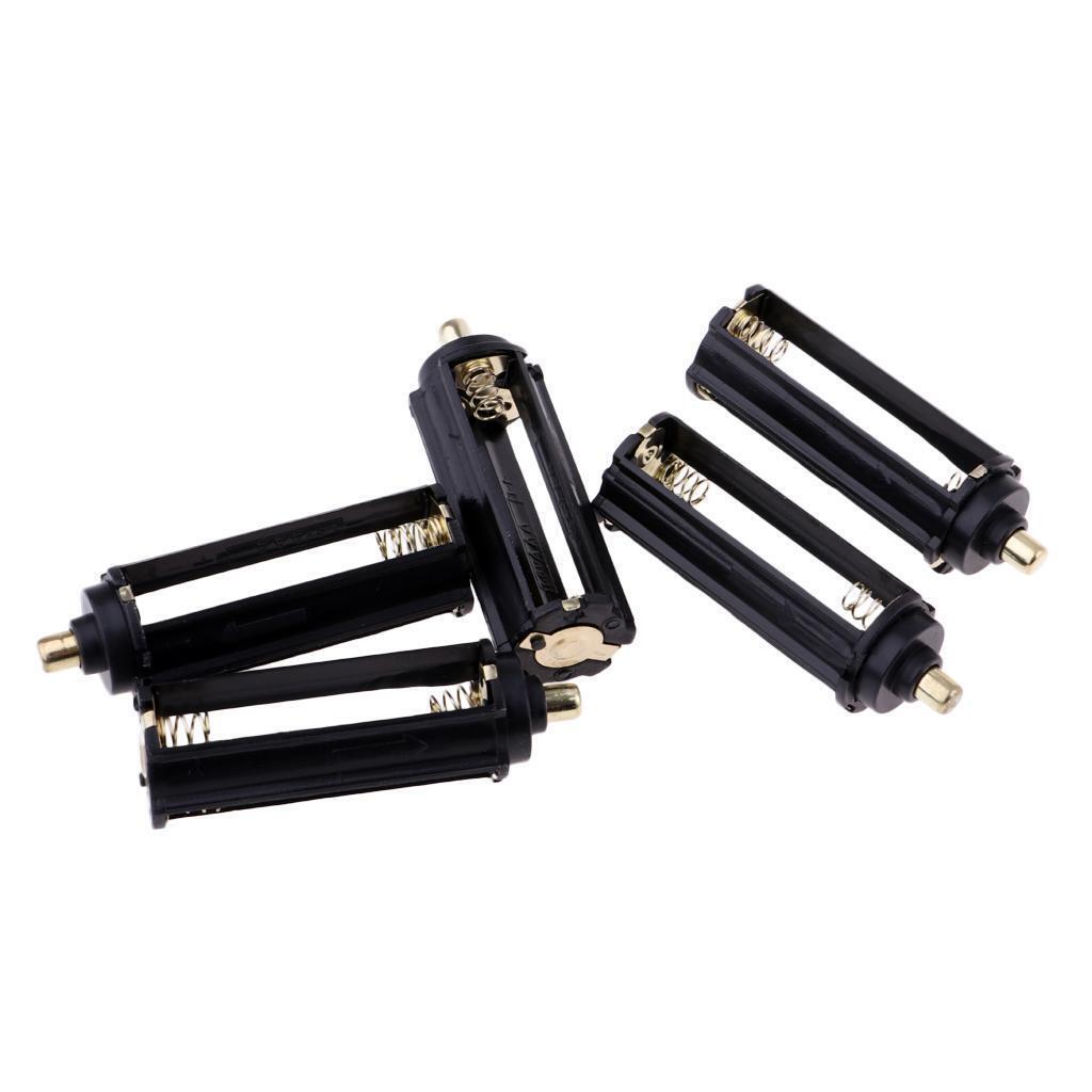 5pcs   Flashlight   Battery   Holder   Case   Box   For   Torch   Lamp   3pcs