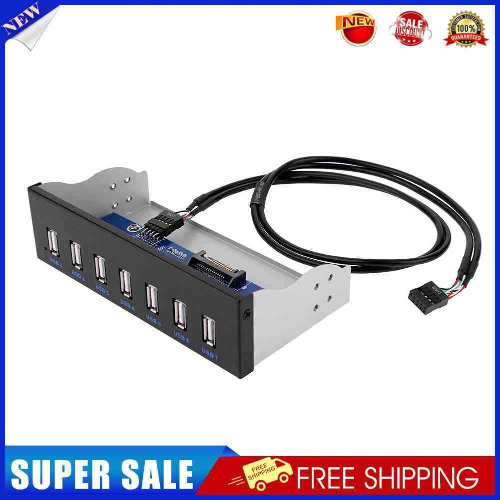 9 Pin to 7 Ports USB 2.0 Hub 5.25 inch CD-ROM Drive Bay CD ROM Front Panel