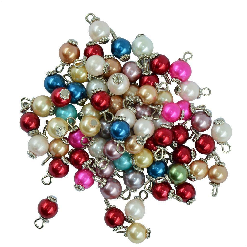 100 Pieces Colorful   Flat Daisy Charms Pendant Jewelry DIY