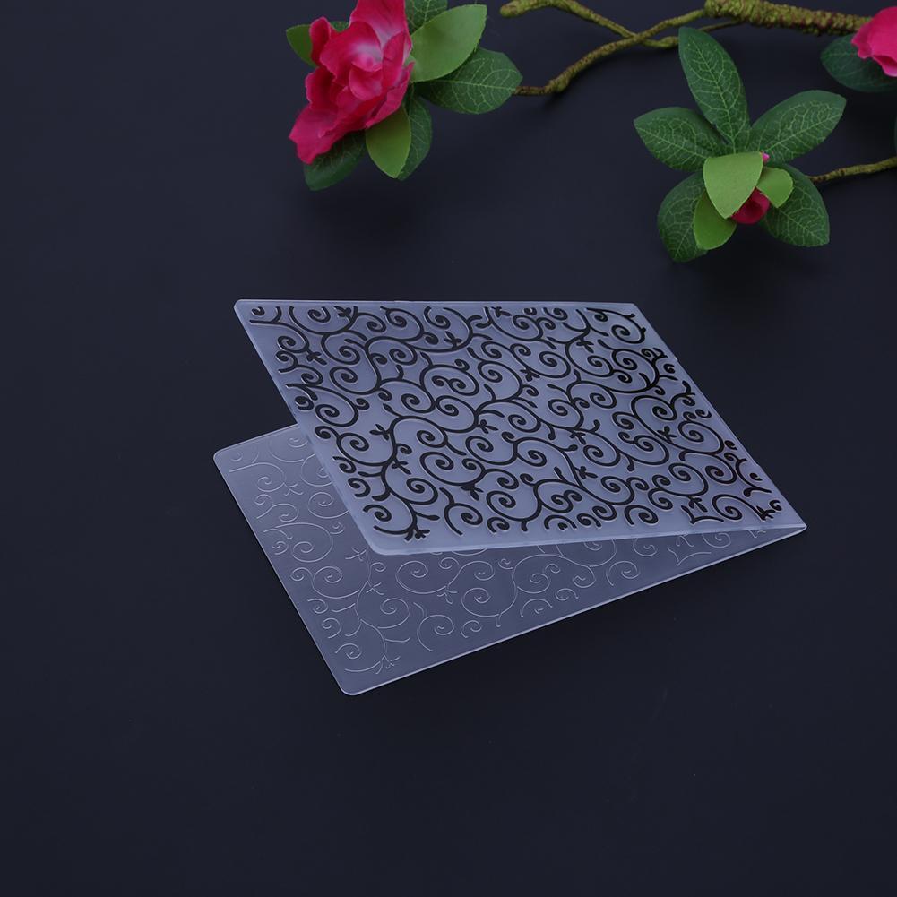 1pc Flower Vine Plastic Embossing Folder Template For Scrapbooking DIY