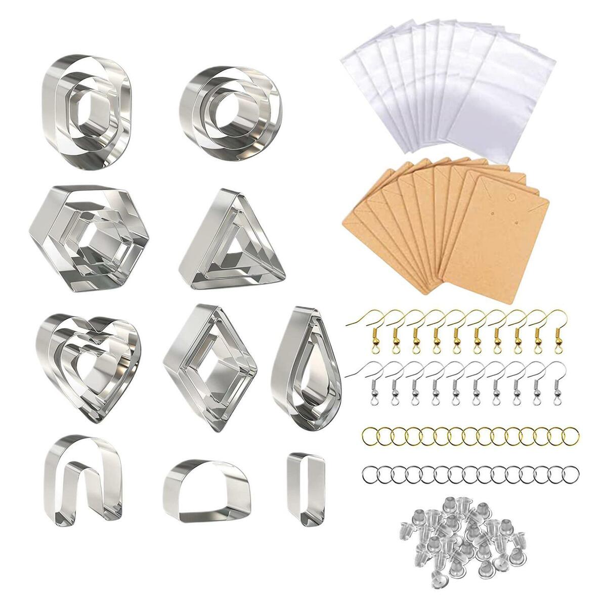 Polymer Clay Cutters Stainless Steel DIY Earring Cutting Mold Jewelry Making