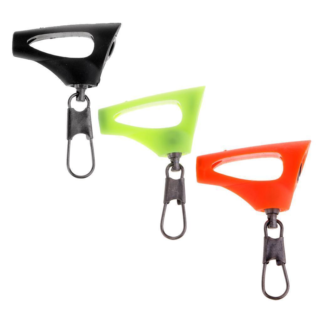 3pcs Fishing Line Sinker Slider with Interlock Snap for Braided Line Tool