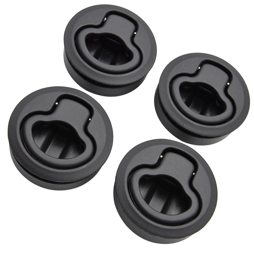 4Pcs Round Non-locking Handle Boat Latch Pull Handle For Boat Deck Hatch Locker