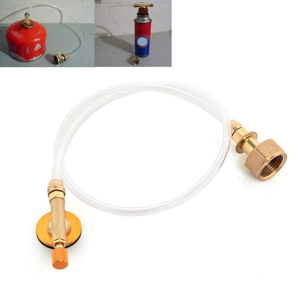 Outdoor Camping Picnic Gas Refill Pipe Cook Propane Flat Cylinder Tank Tube