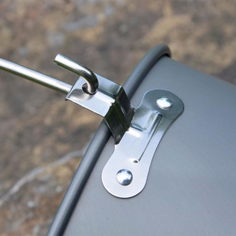 Aluminum Alloy Camping Picnic Hanging Pot Large Capacity Outdoor Tableware Pots