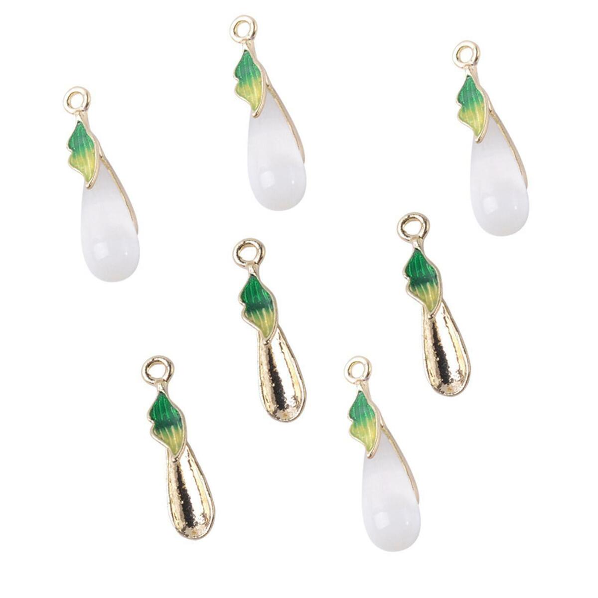 10x Teardrop Earring Charm Pendants for Handmade Key Rings Jewelry Making