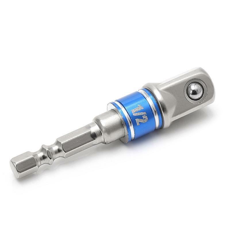 3 Pcs Power Screwdriver Driver Socket Bit Adapter Drill 1/4" 3/8" 1/2" Hex Shank