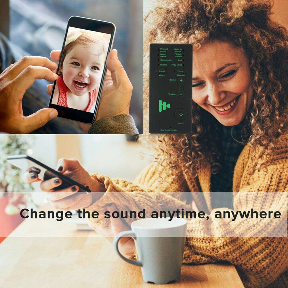 Adapter Voice Changer Device Sound Card Mic Disguiser For Computer Laptop Phone