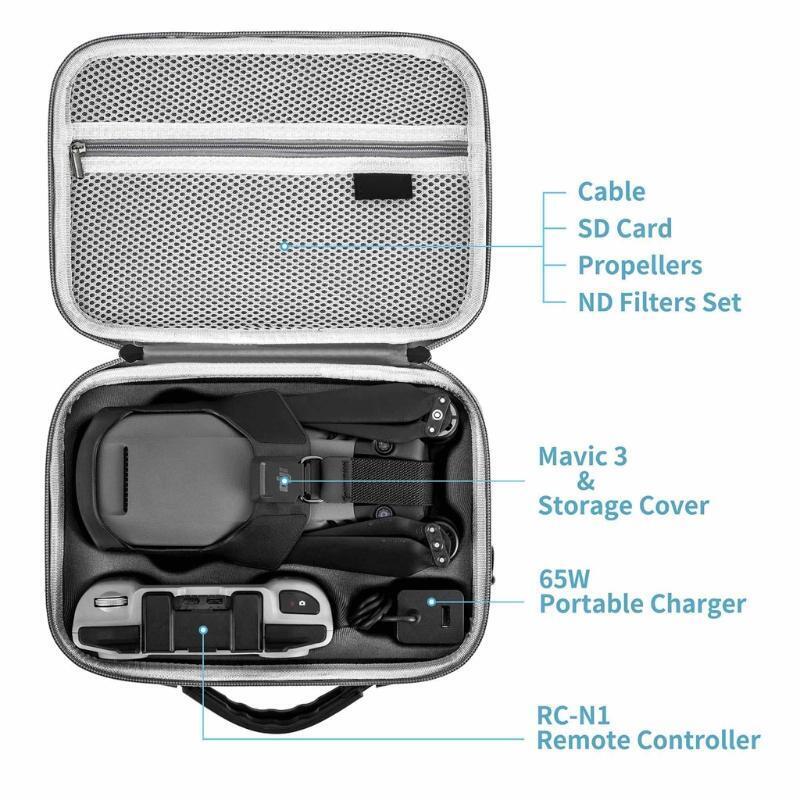 Suitcase for Drone Holder Storage Pouch Waterproof Bag for Mavic 3 Protector