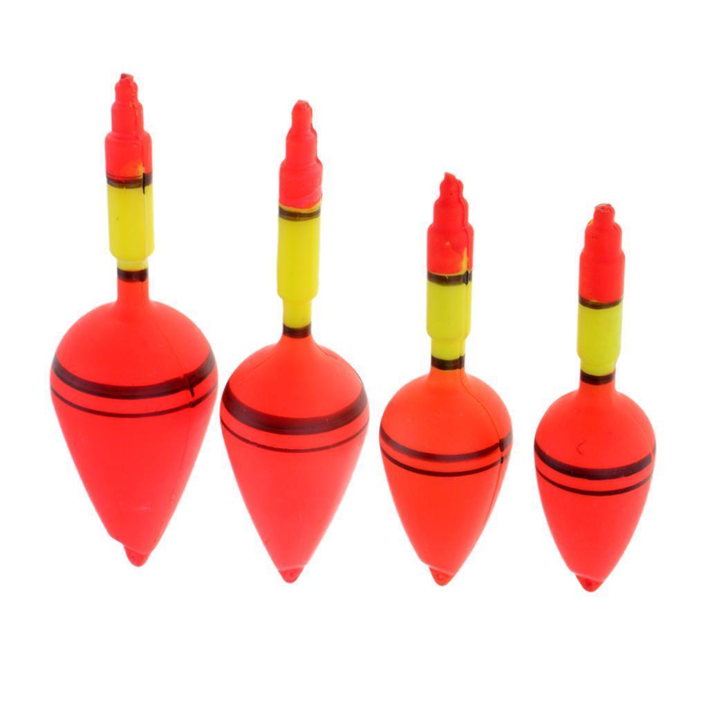4pcs Luminous Fishing   Stick Vertical Buoy Floating Tube Bobber