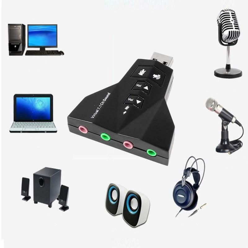 7.1 Channel USB2.0 Stereo Audio Adapter External Sound Card Support Voice Change