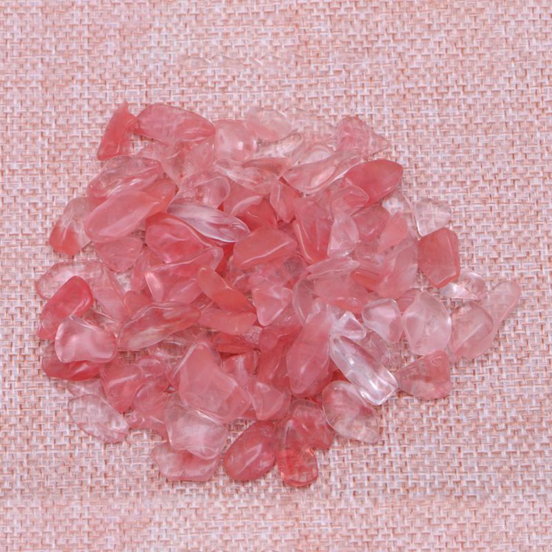 Natural Watermelon Rhinestone Stone Furnishing Articles Degaussing Gravel 50g