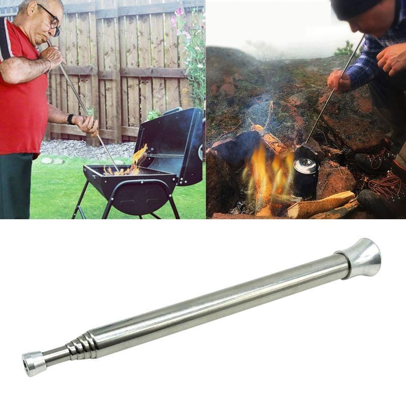 Retractable Fire Tube Camping Fire Tool Eight-section for Outdoor Picnic Camping