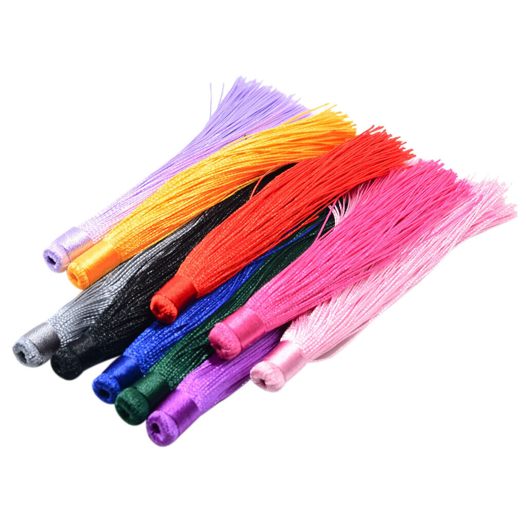 10 Pieces Multicolor 12cm Chinese  Tassels Fringe Trims Charms Pendant