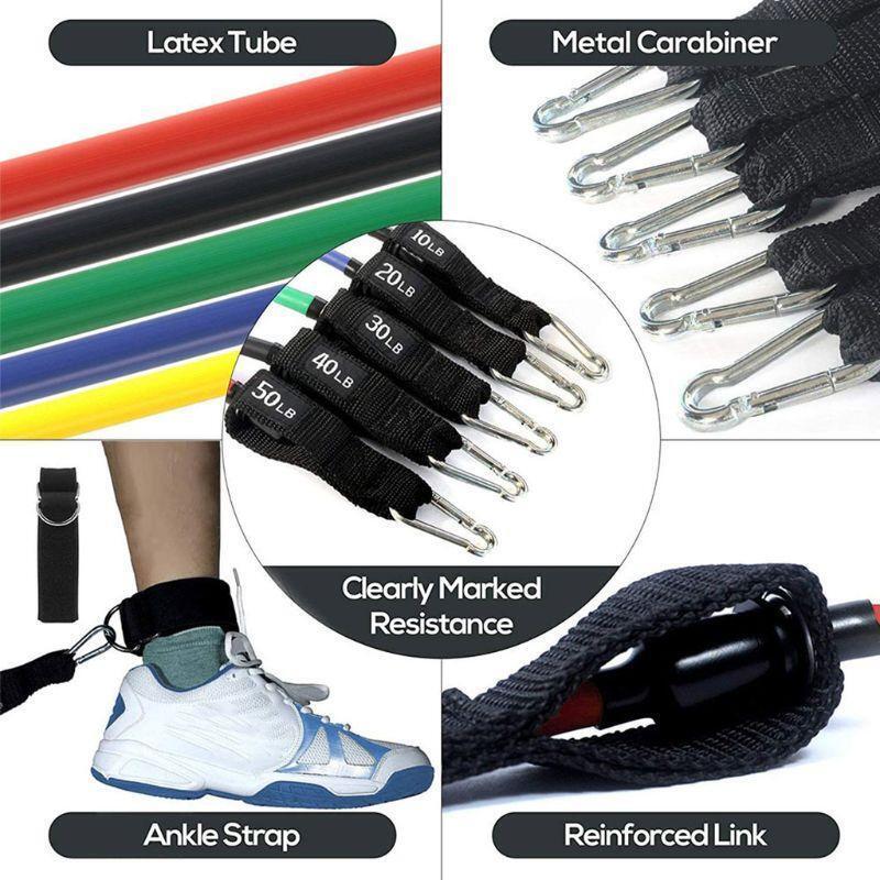 11 Pcs Foldable Chest Expander Sculpt Yoga Rally Robust Resistance Sturdy Sports