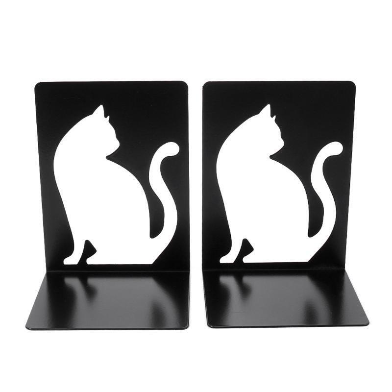 2 Pcs Classic Decorative Bookend Heavy DutyMagazine Holder with 4 Nonskid Mats