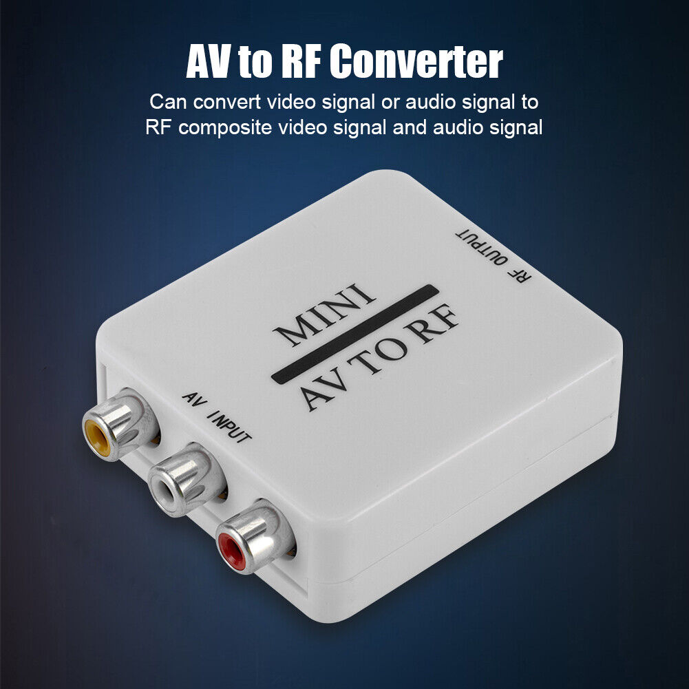 AV To RF Video Converter Mini HD Video Adapter Box Support 67.25/61.25MHz