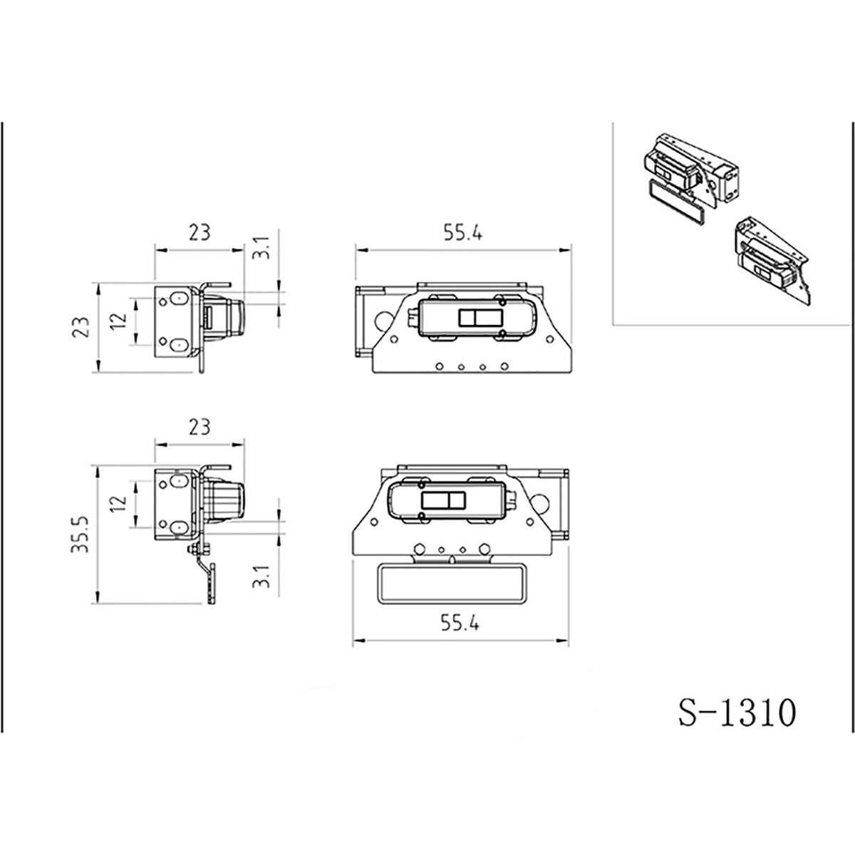 Metal LED Taillight DIY Trailer Rear Light Lamp for 1/14 Tamiya RC Truck Car