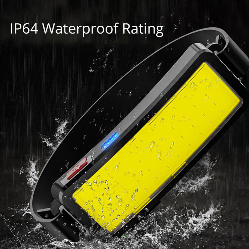 Portable LED Headlamp COB USB Rechargeable Headlight Built-in Battery Torch
