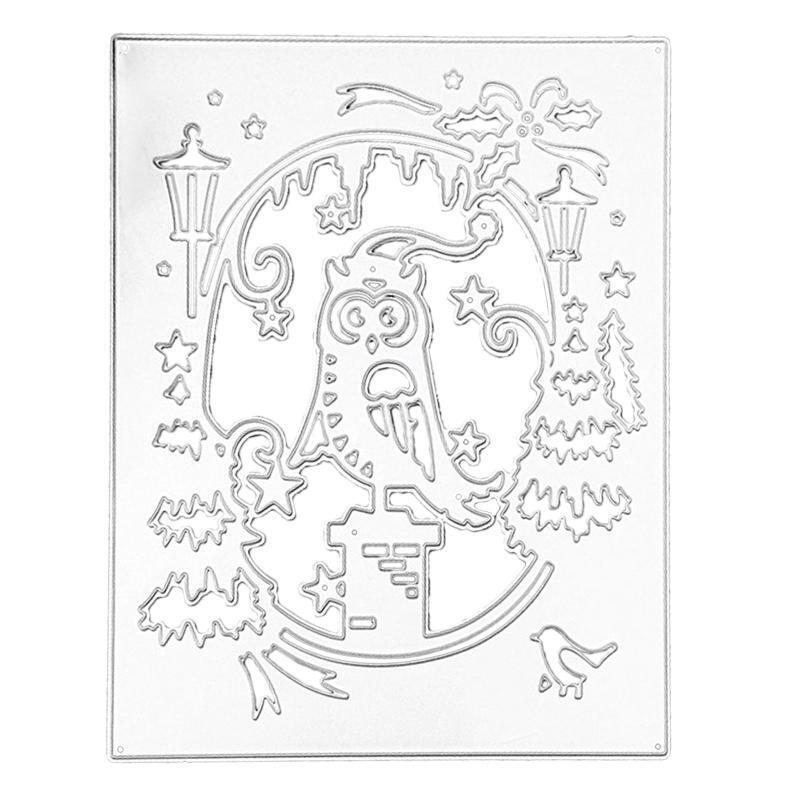 Owl Star Metal Cutting Dies DIY Stamps Crafts Template Mold Stencils