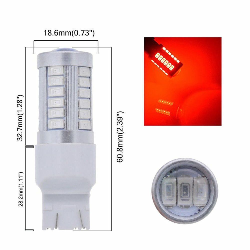 Turn Signal 5730 Red 33SMD LED Bulbs T20 W21/5W 7443 Car Backup Reverse Light
