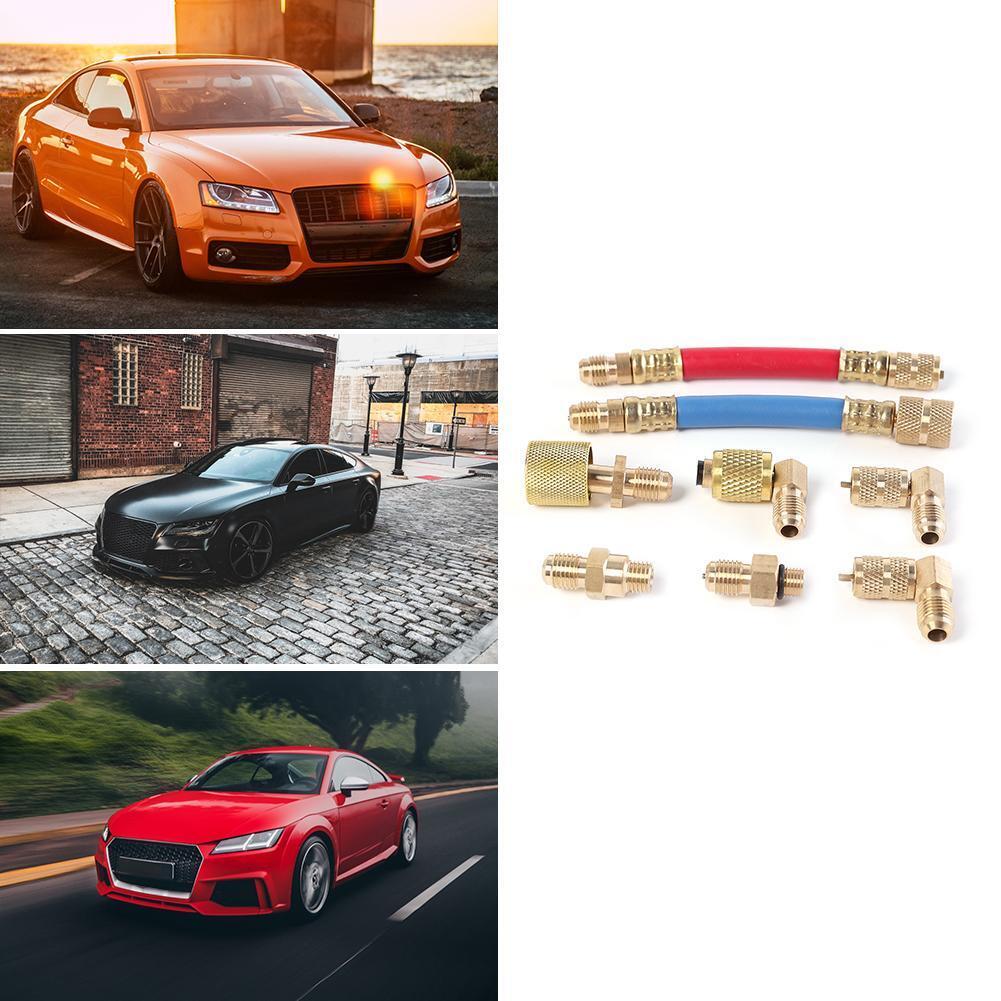 Car A/C Air Conditioning Refrigeration Connector Adapter Hoses R134A R12