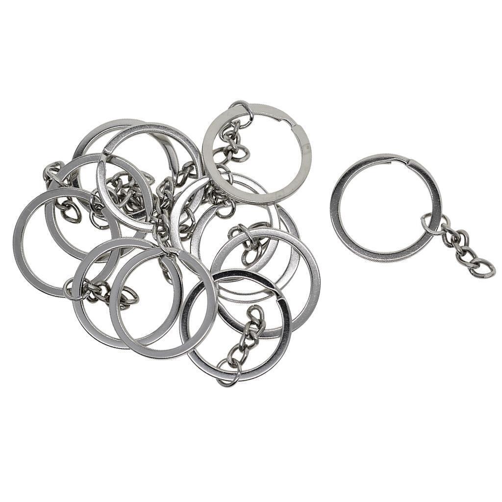 12 Pieces Metal Split Keychain Ring Parts Make Your Own Key Ring Findings