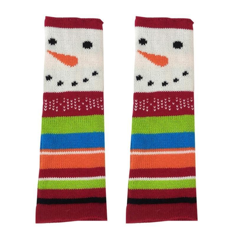 Knit Women Gloves Winter Half Finger Color Matching Glove for Kid Outdoorsports