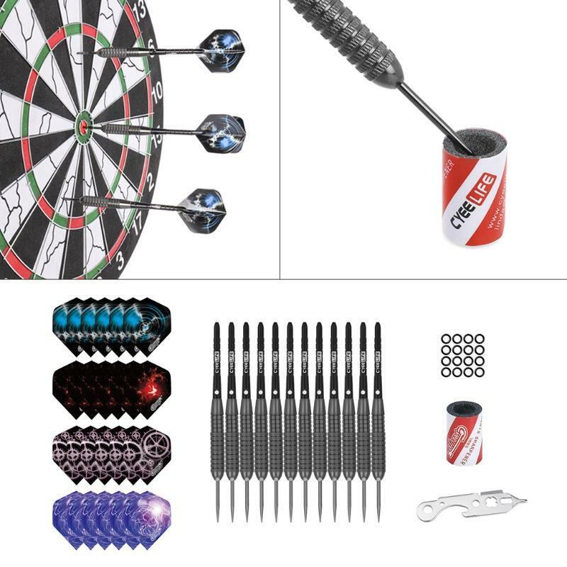 12pcs Steel Tip Darts set 22g Professional Hard Dart Steel Barrel Shafts Flights