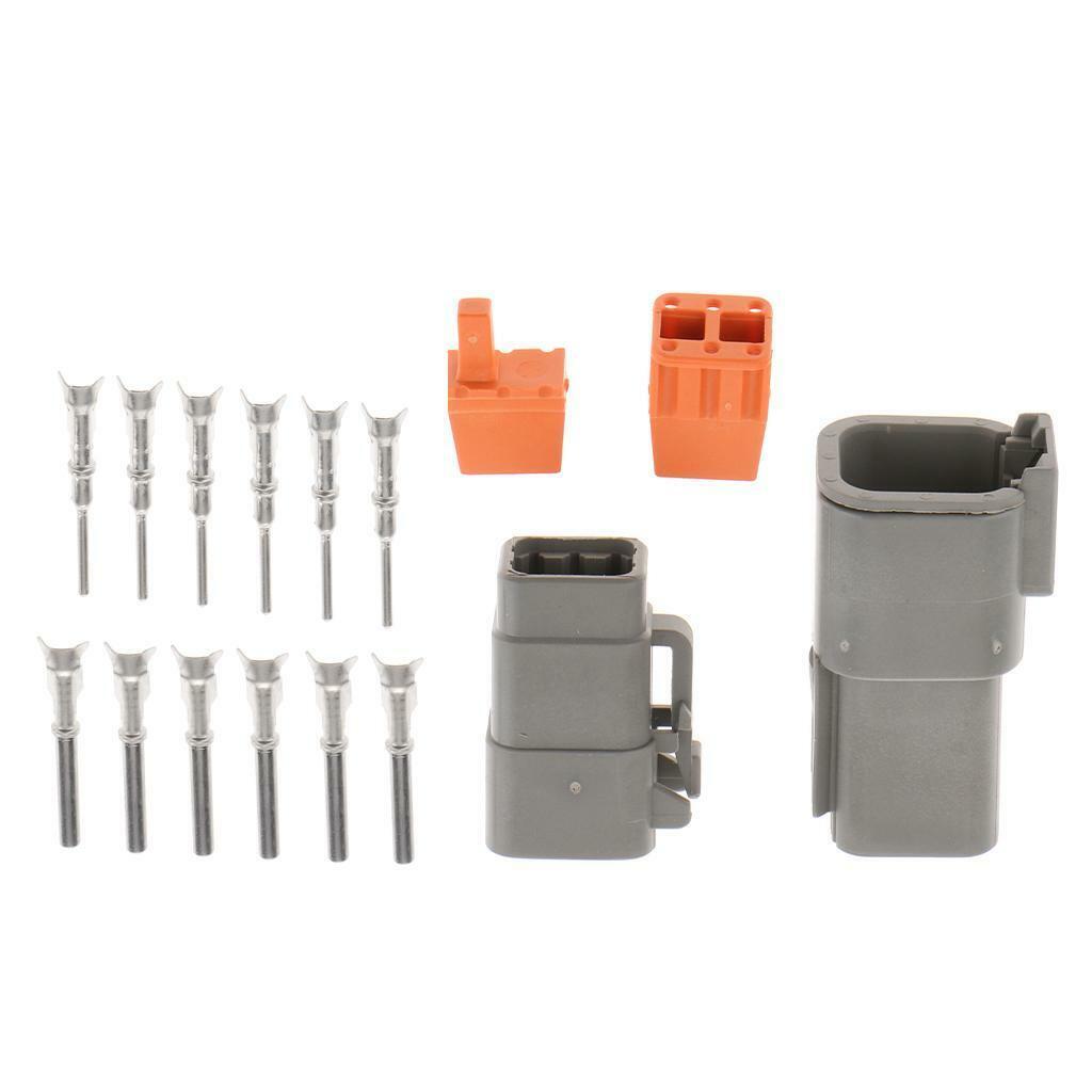 1 Set 6Pins Way  Waterproof Electrical Wire Connector Plugs Terminals