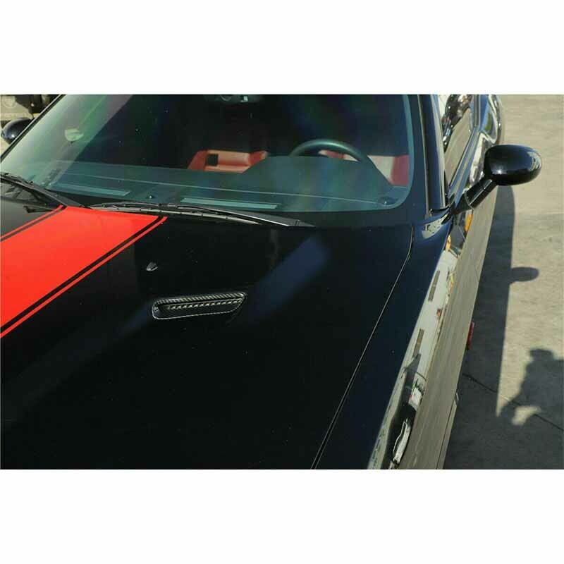 Carbon Fiber Look Hood Scoop Air Vent Cover Fit For Dodge Challenger 2009-14 New