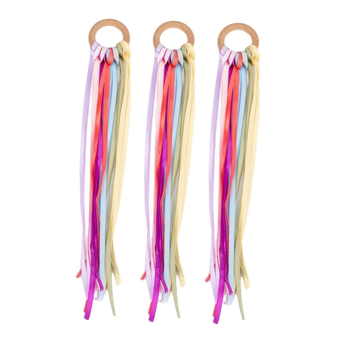 3x Rainbow Ribbon Sensory  Party Favors  Ribbon Kite for Children