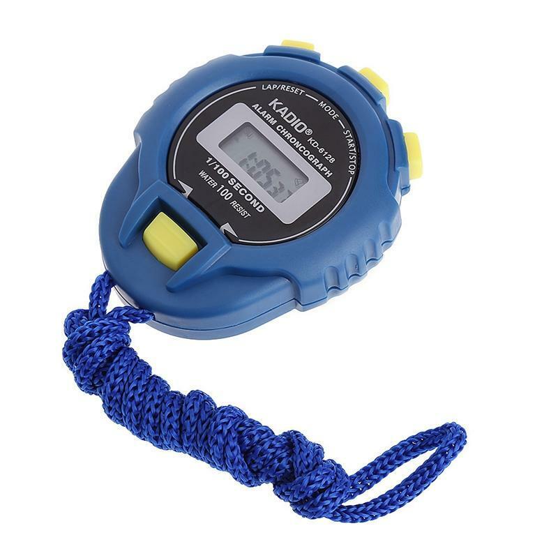 Handheld Digital LCD Sports Stopwatch Chronograph Counter Timer w/Strap