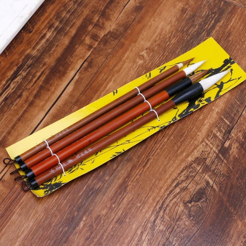 4Pcs Pro Chinese Brush Kit Beginner Calligraphy Pen Eco-friendly Hair for Kids