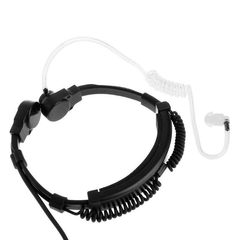 Finger PTT Throat MIC Acoustic Tube Earpiece Headset For SEPURA Radio