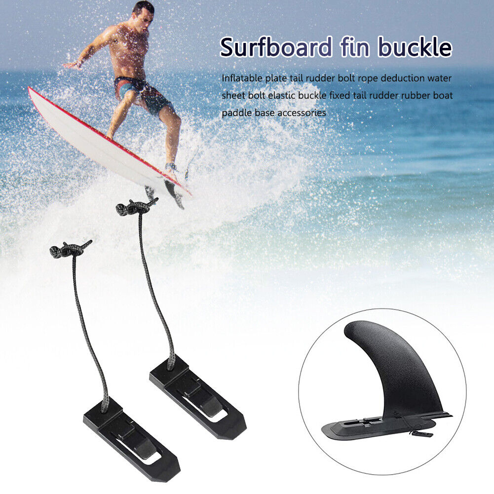 Longboard Surfing Fins Clip Nylon Inflatable Paddle Board Fin Buckle (6pcs)