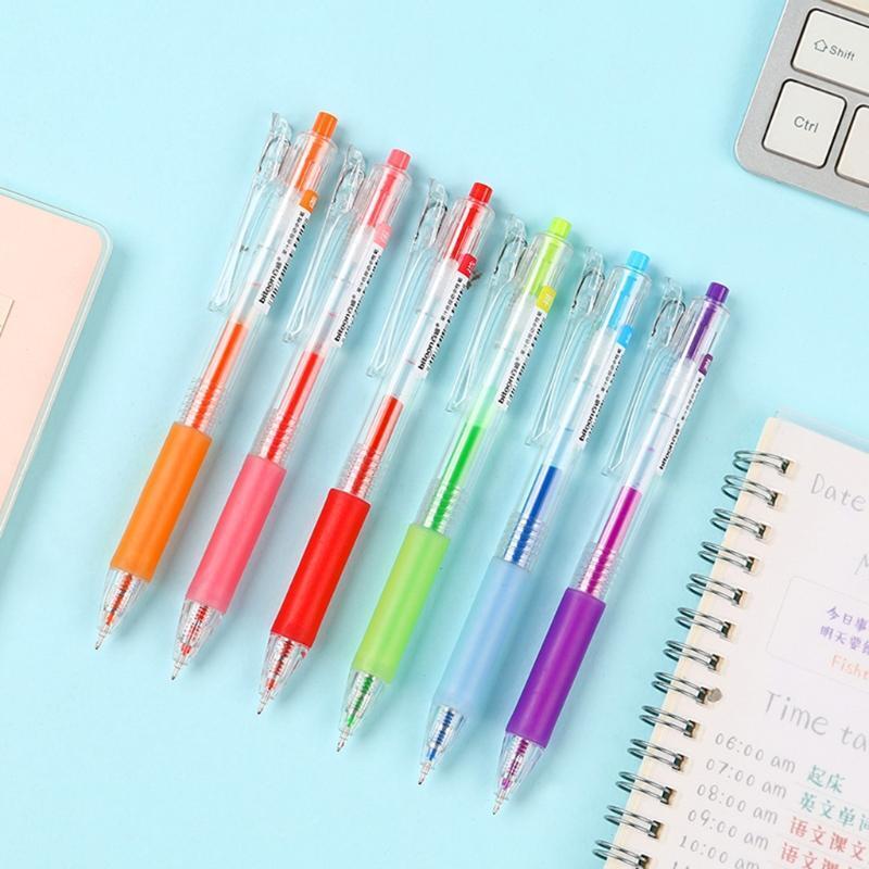 12 Pcs Cute Candy Color Retractable Gel Pen 0.5mm Gel Pen for Students Gift