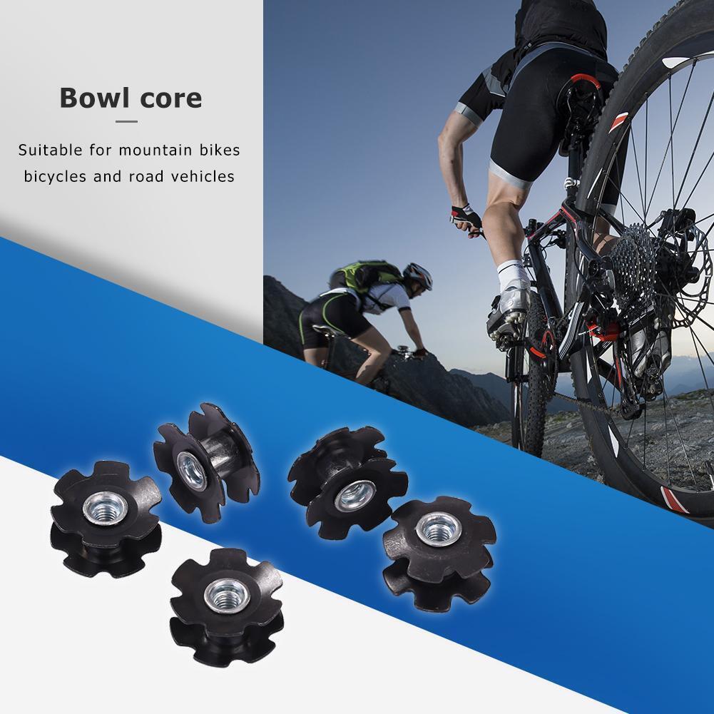 5pcs Bicyle Carbon Fiber Sunflower Core Front Fork Screw Bowl Sets for MTB