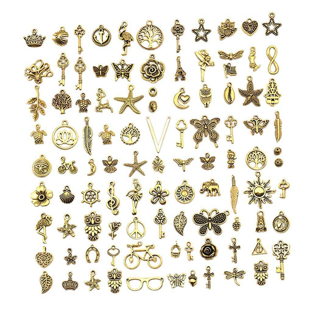 100Pcs/Set Animals Pendant Charms Owl Charms Pendants Charms for Jewelry