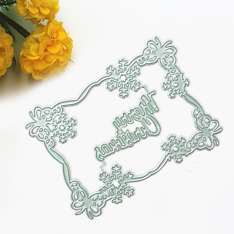 Merry Christmas Snowflakes Metal Cutting Dies Stencil DIY Scrapbook Album Paper